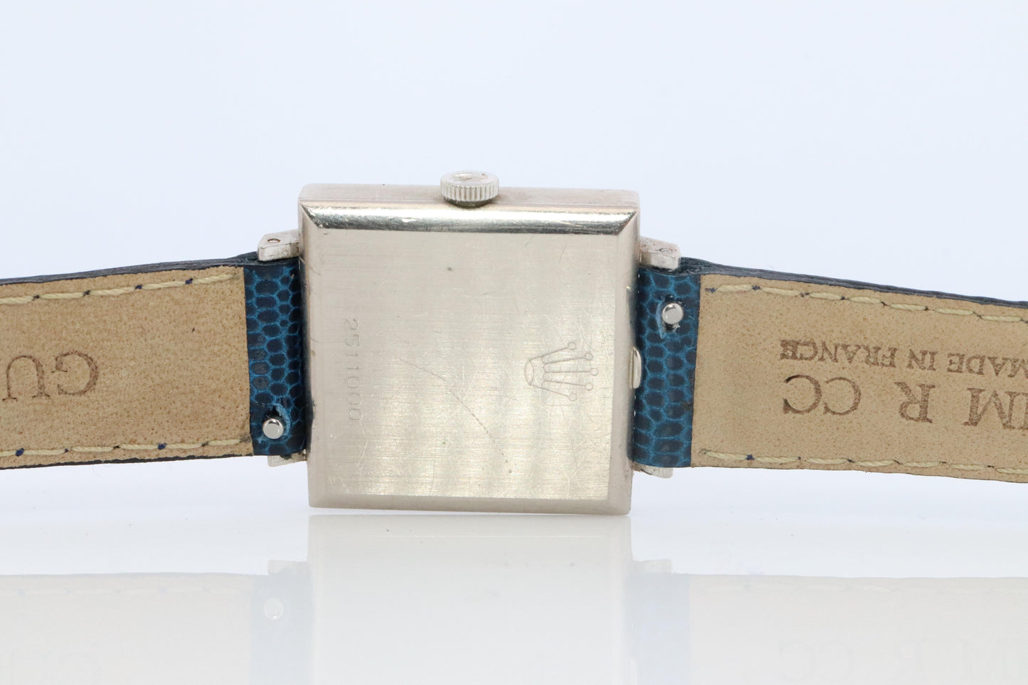 Genuine 18k Rolex Watch. 18k WG Rolex CELLINI 3811 Square WristWatch