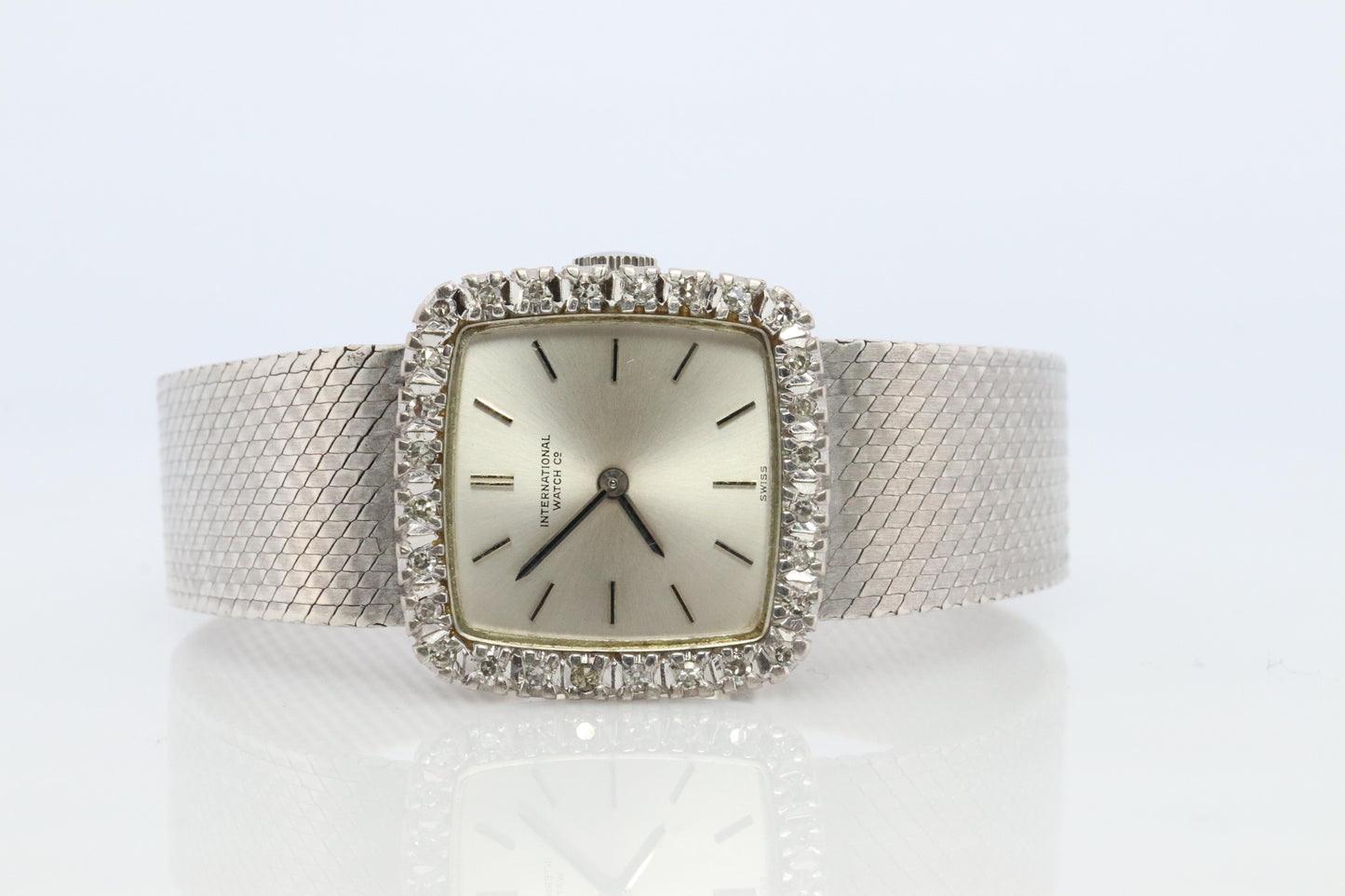 IWC watch 4174. International Watch Company Diamond Bezel Ladies watch.