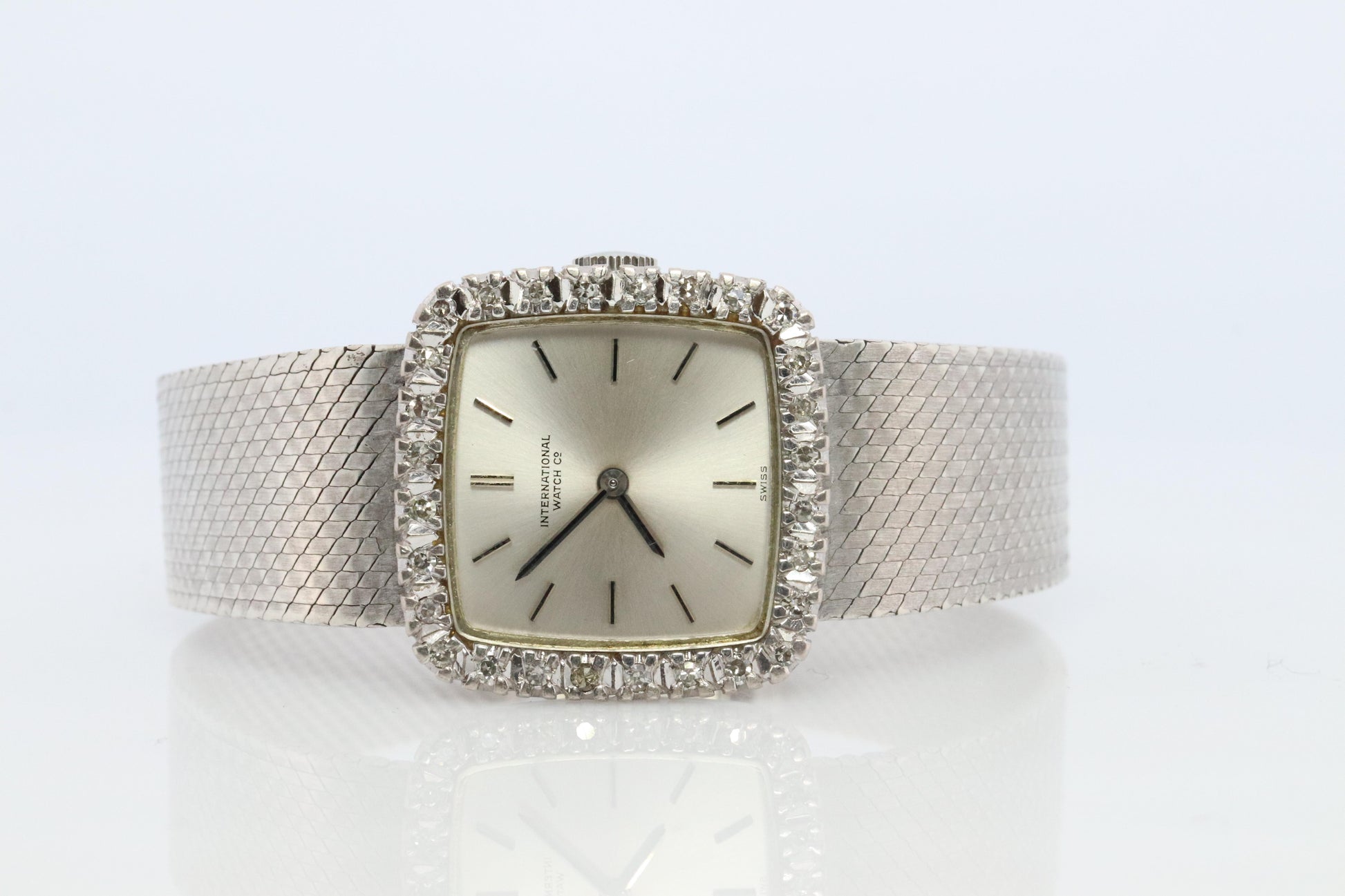 IWC watch 4174. International Watch Company Diamond Bezel Ladies watch.