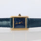 Must de Cartier Tank Blue Mystery Dial. Vermeil ARGENT 925 Small Windup Watch
