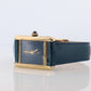 Must de Cartier Tank Blue Mystery Dial. Vermeil ARGENT 925 Small Windup Watch