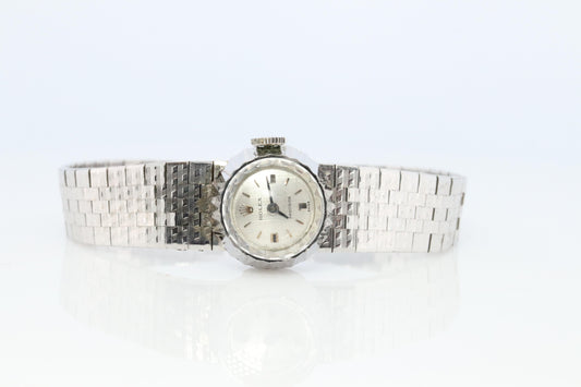 Genuine 18k Rolex Orchid Watch. 18k WG Ladies 2027 Dainty 1960s Ladies Rolex