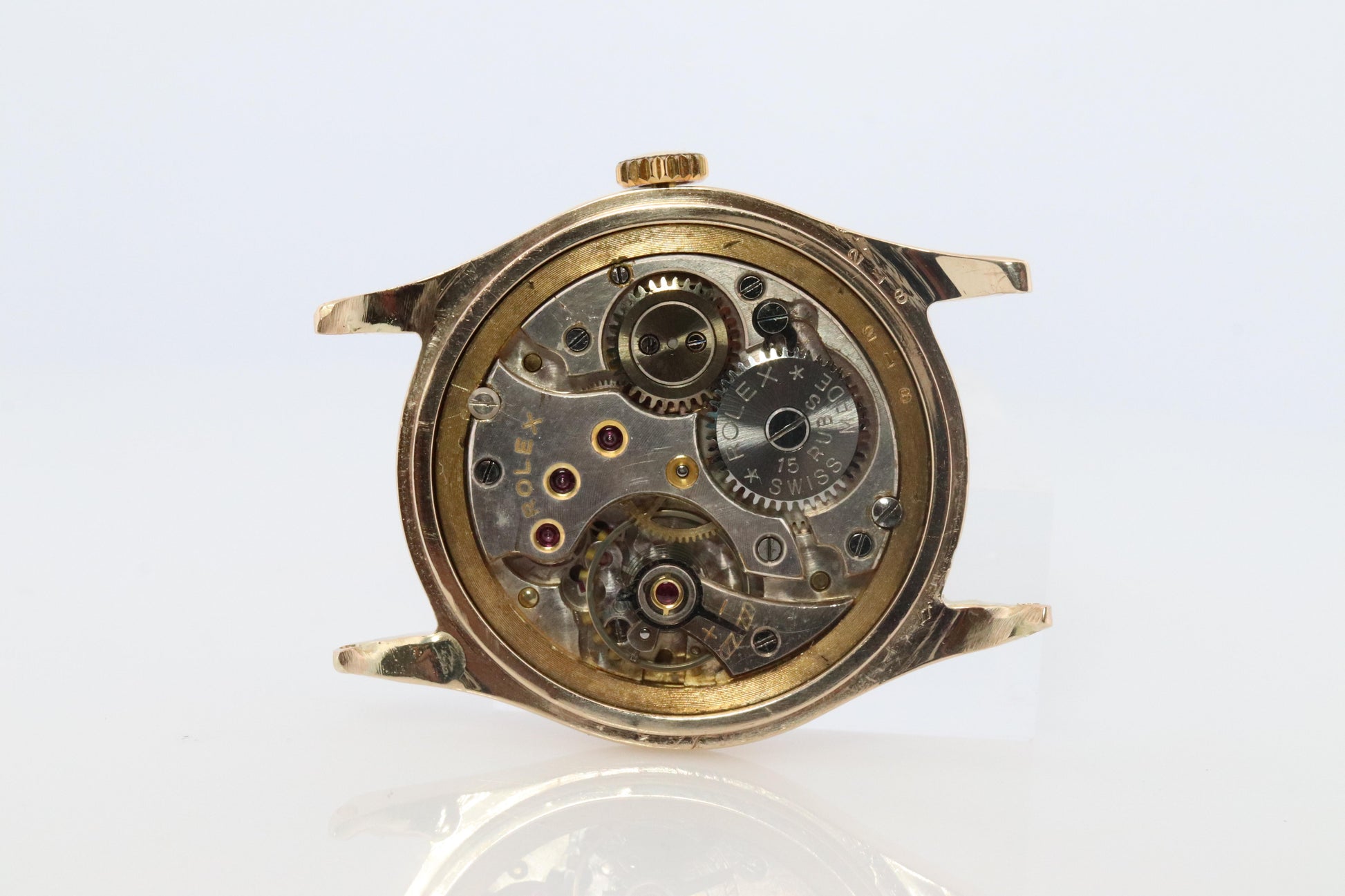 Vintage 9k ROLEX Watch. Rolex 9k YG 12324 Dress Watch 1940s