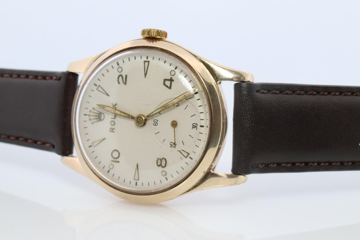 Vintage 9k ROLEX Watch. Rolex 9k YG 12324 Dress Watch 1940s