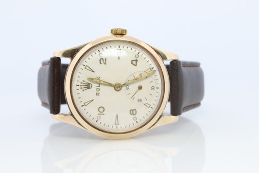 Vintage 9k ROLEX Watch. Rolex 9k YG 12324 Dress Watch 1940s