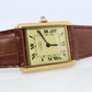 Vintage Must de Cartier Champagne Tank Watch. 925 Vermeil ARGENT Quartz Tank.