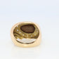 Boulder Opal Diamond Ring. 18k Gold Genuine Opal Diamond Set Ring.