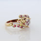 18k Panther Leopard Jaguar Cheetah Ruby ring. Encrusted Rubies Ready to Pouce