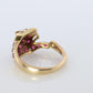18k Panther Leopard Jaguar Cheetah Ruby ring. Encrusted Rubies Ready to Pouce