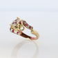 18k Panther Leopard Jaguar Cheetah Ruby ring. Encrusted Rubies Ready to Pouce