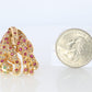 18k Panther Leopard Jaguar Cheetah Ruby Pendant. Encrusted Rubies and Diamonds.