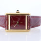 Must de Cartier Tank Red Mystery Dial. Bordeaux ARGENT 925 Small Windup Watch