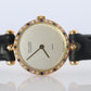 Van Cleef and Arpels 18901 watch. 18k Gold VCA Classique Diamond Sapphire Bezel.