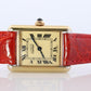 Vintage Must de Cartier Tank Gold Dial Watch. Vermeil ARGENT Small Tank