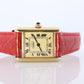 Vintage Must de Cartier Tank Gold Dial Watch. Vermeil ARGENT Small Tank