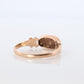 Victorian 10k Turquoise Cabochon and Pearl Seed Ring. 10k Victorian flower ring.