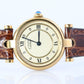 Genuine Cartier Watch. Must de Cartier Vendome Round Argent Vermeil Cream Gold