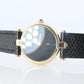 Genuine Cartier Watch. Must de Cartier Vendome Round Argent Vermeil Black Face