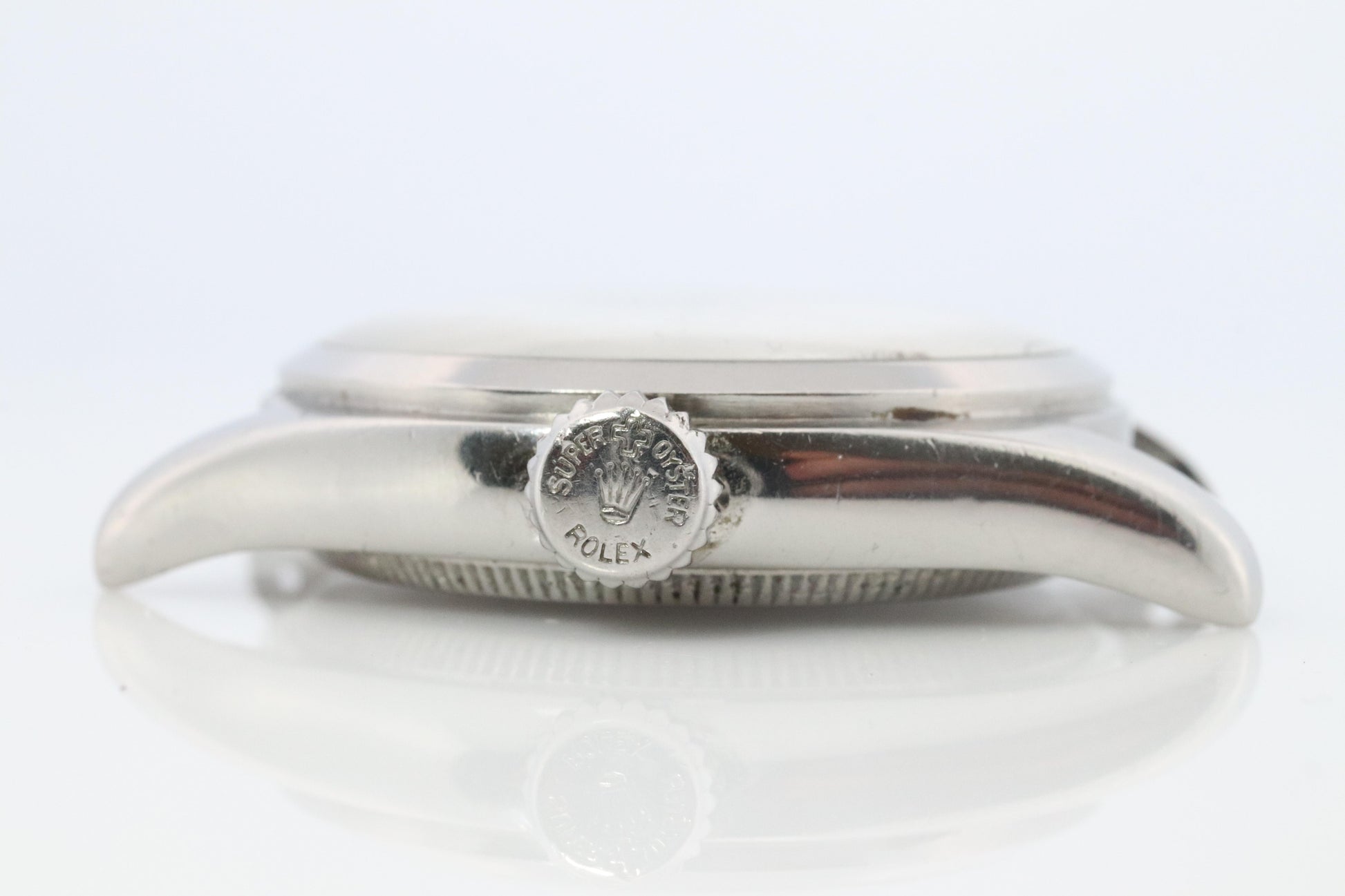ROLEX Watch. Rolex ref. 6144 1950s Stainless Steel Mens Rolex watch.