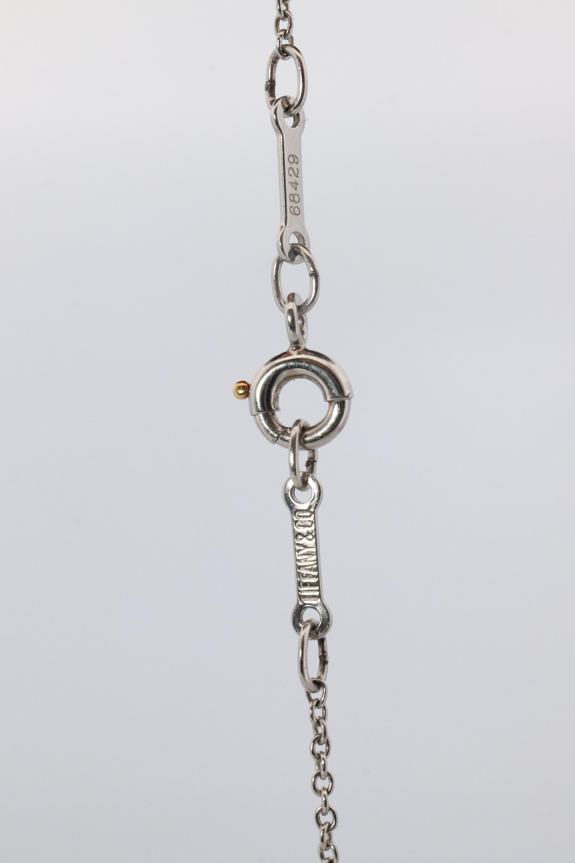 Vintage Tiffany Co Platinum Necklace Elsa Peretti Diamond by the Yard 0.36ct 1P