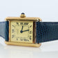 Vintage Must de Cartier Tank 5057001 Dial Watch Vermeil ARGENT Small Tank