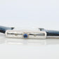 Vintage Must de Cartier Tank Watch. 925 Vermeil ARGENT 6057002 White Blue Dial