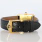 Vintage Must de Cartier Tank Black Dial Watch Vermeil ARGENT Small Manual Tank