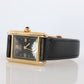 Vintage Must de Cartier Tank Black Dial Watch Vermeil ARGENT Small Manual Tank
