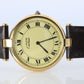 Cartier Watch. Must de Cartier Champagne Dial Vendome Round Argent Vermeil 30mm.