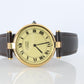 Cartier Watch. Must de Cartier Champagne Dial Vendome Round Argent Vermeil 30mm.