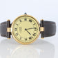 Cartier Watch. Must de Cartier Champagne Dial Vendome Round Argent Vermeil 30mm.