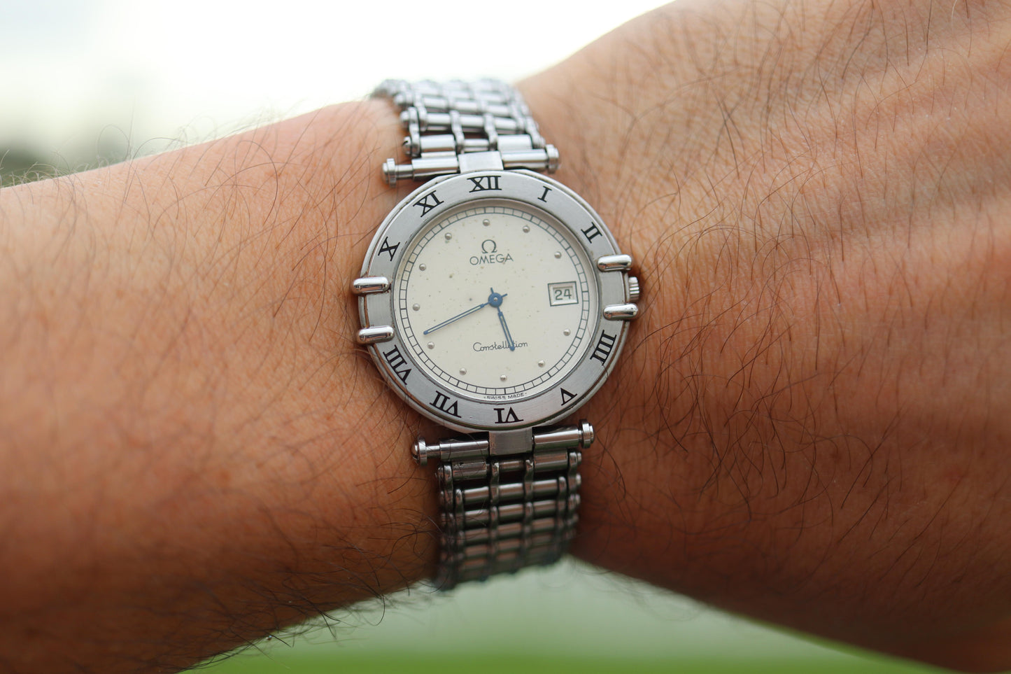 Omega Watch. Authentic Omega Constellation 1379 Date Quartz