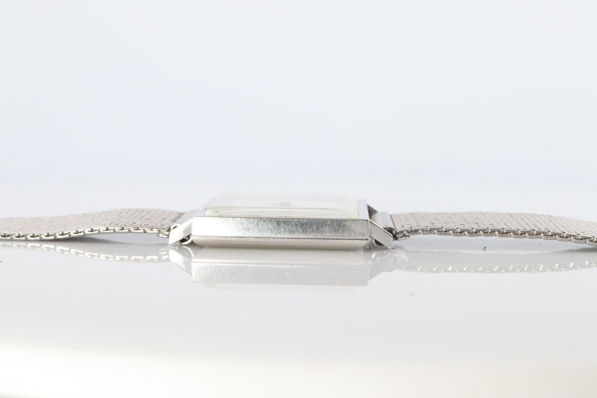 18k Tiffany and Co Watch. Tiffany Mens Dress White Gold Wristwatch