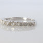 18k Diamond eternity band. 18k White Gold 0.5ctw half anniversary Ring.