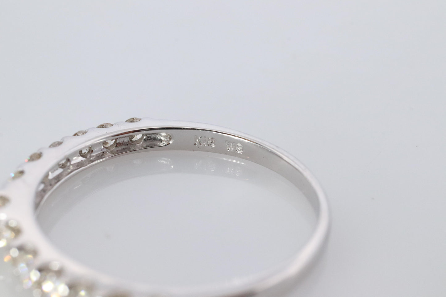 18k Diamond eternity band. 18k White Gold 0.5ctw half anniversary Ring.