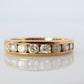 18k Diamond eternity band. 18k Yellow Gold Half Anniversary Infinity Ring