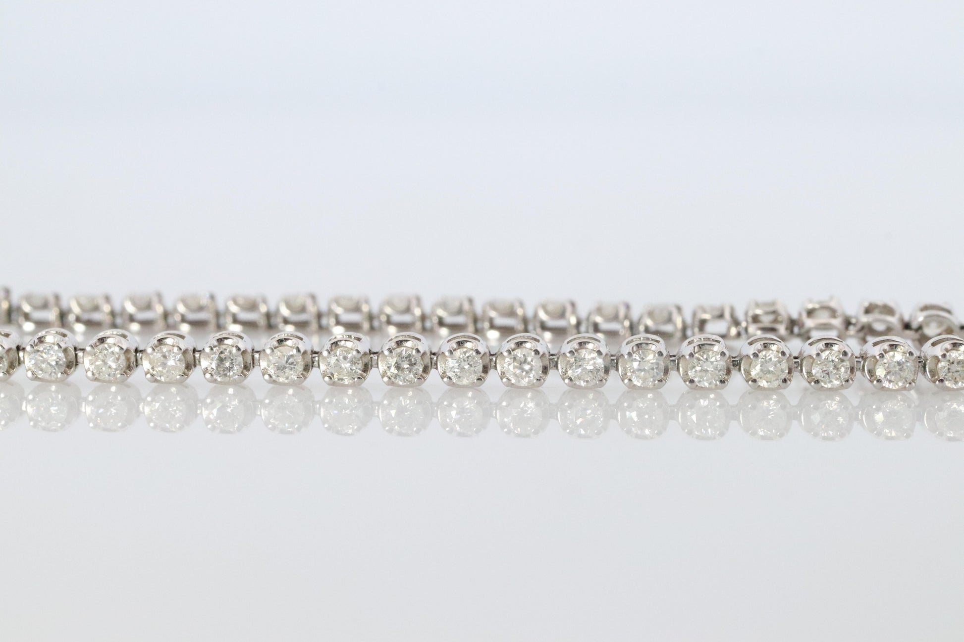 Platinum Diamond Tennis Bracelet. PT850 round diamond Tennis bracelet. 1CTW