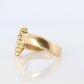 18k Diamond Heart ring. 18k Yellow Gold Open Heart Love ring.