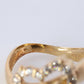 18k Diamond Heart ring. 18k Yellow Gold Open Heart Love ring.