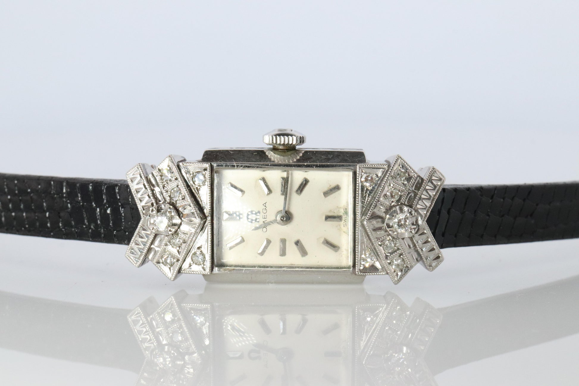 Omega watch. Omega Platinum and Diamond Vintage Ladies wristwatch