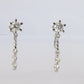 Diamond Dangle Earrings. Platinum PT950 Unpierced Clip On Earrings