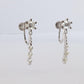 Diamond Dangle Earrings. Platinum PT950 Unpierced Clip On Earrings