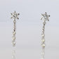 Diamond Dangle Earrings. Platinum PT950 Unpierced Clip On Earrings
