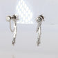 Diamond Dangle Earrings. Platinum PT950 Unpierced Clip On Earrings