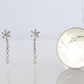 Diamond Dangle Earrings. Platinum PT950 Unpierced Clip On Earrings