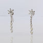Diamond Dangle Earrings. Platinum PT950 Unpierced Clip On Earrings