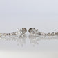 Diamond Dangle Earrings. Platinum PT950 Unpierced Clip On Earrings