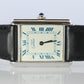 Vintage Must de Cartier Tank Watch. 925 Sterling 690006 White Blue Dial Tank