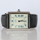 Vintage Must de Cartier Tank Watch. 925 Sterling 690006 White Blue Dial Tank