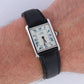 Vintage Must de Cartier Tank Watch. 925 Sterling 690006 White Blue Dial Tank